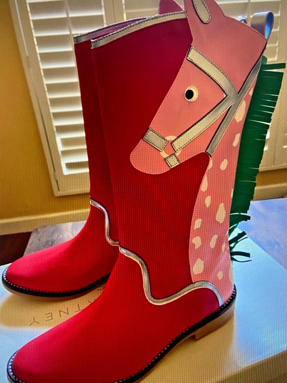 NWT Stella McCartney Kids Girls Boots Horse Sz 38  in a box Fancy Stylish